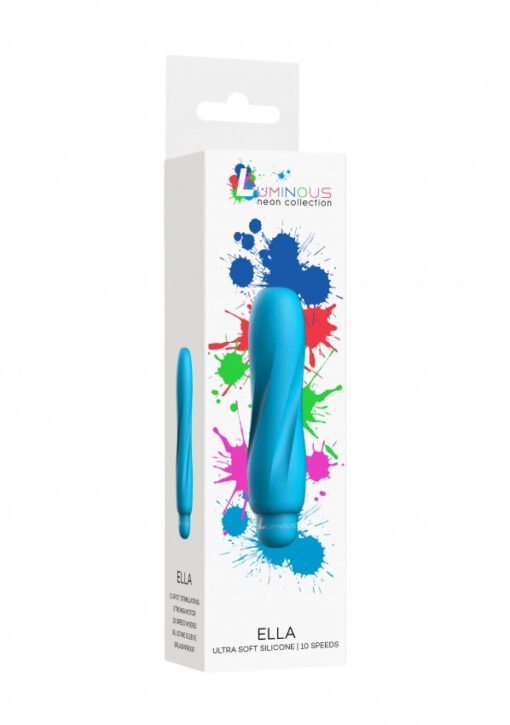 Ella - ABS Bullet With Silicone Sleeve - 10-Speeds - Turquoise