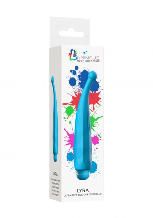 Lyra - ABS Bullet With Silicone Sleeve - 10-Speeds - Turqiose