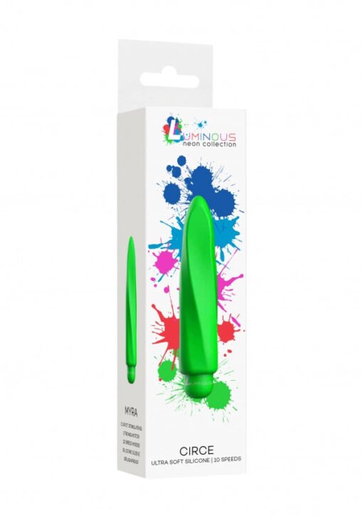 Myra - ABS Bullet With Silicone Sleeve - 10-Speeds - Green