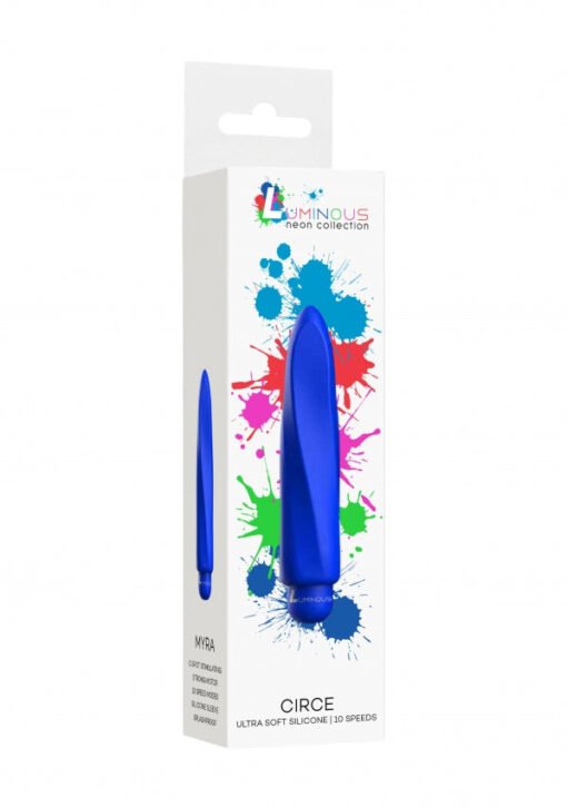 Myra - ABS Bullet With Silicone Sleeve - 10-Speeds - Royal Blue