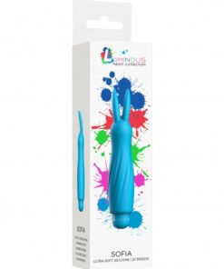 Sofia - ABS Bullet With Silicone Sleeve - 10-Speeds - Turqiose