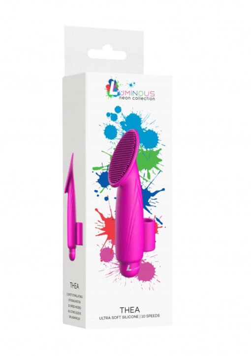 Thea - ABS Bullet With Silicone Sleeve - 10-Speeds - Fuchsia