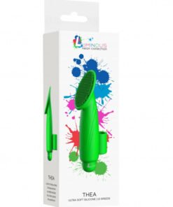 Thea - ABS Bullet With Silicone Sleeve - 10-Speeds - Green