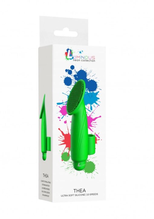 Thea - ABS Bullet With Silicone Sleeve - 10-Speeds - Green