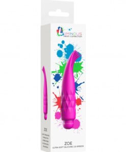 Zoe - ABS Bullet With Silicone Sleeve - 10-Speeds - Fuchsia