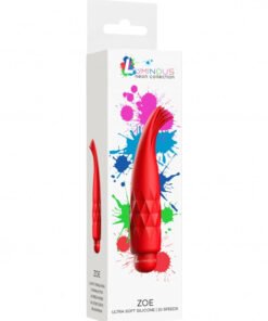 Zoe - ABS Bullet With Silicone Sleeve - 10-Speeds - Red