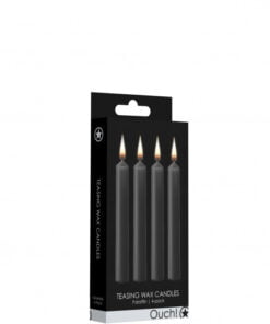 Teasing Wax Candles - Parafin - 4-pack - Black