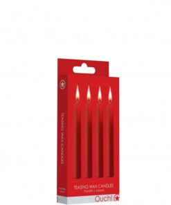 Teasing Wax Candles - Parafin - 4-pack - Red