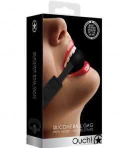 Velvet & Velcro Adjustable Silicone Ball Gag