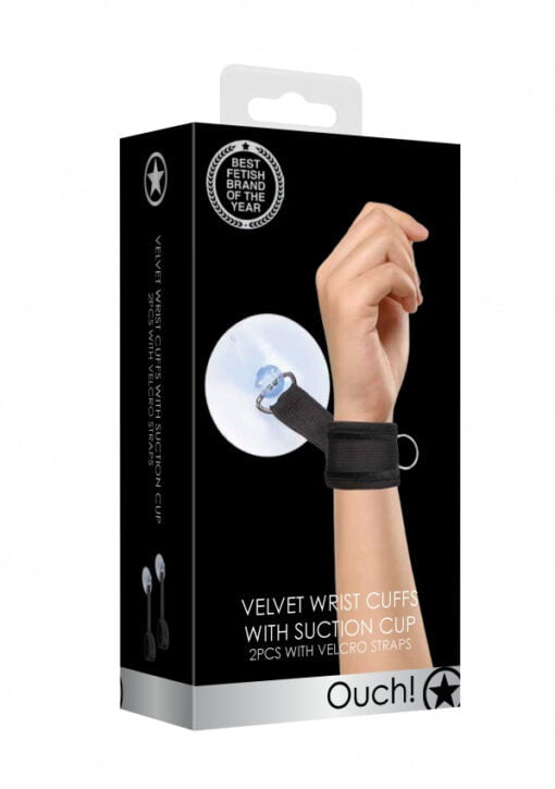 Velvet & Velcro Adjustable Handcuffs Suction Cup
