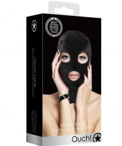 Velvet & Velcro Mask with Eye and Mouth Opening