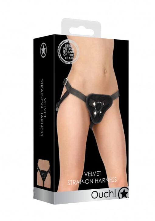 Velvet & Velcro Adjustable Harness with O-Ring