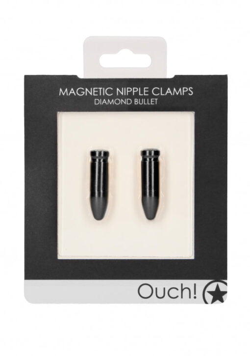 Magnetic Nipple Clamps - Diamond Bullet - Black