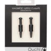 Magnetic Nipple Clamps - Diamond Pin - Black