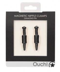 Magnetic Nipple Clamps - Diamond Pin - Black