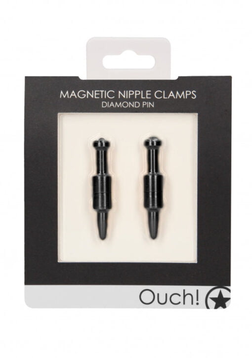 Magnetic Nipple Clamps - Diamond Pin - Black
