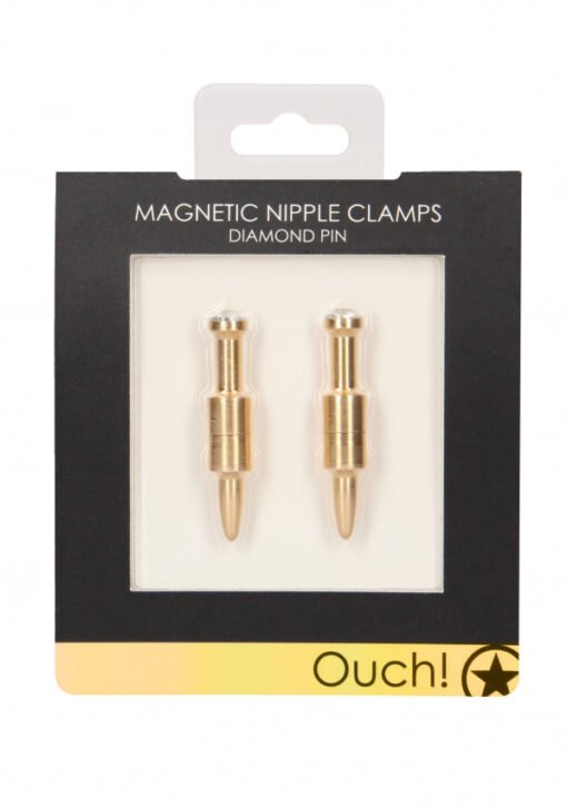 Magnetic Nipple Clamps - Diamond Pin - Gold