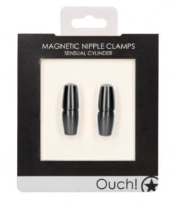 Magnetic Nipple Clamps - Sensual Cylinder - Black