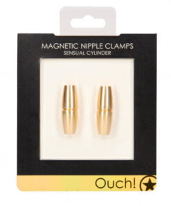 Magnetic Nipple Clamps - Sensual Cylinder - Gold