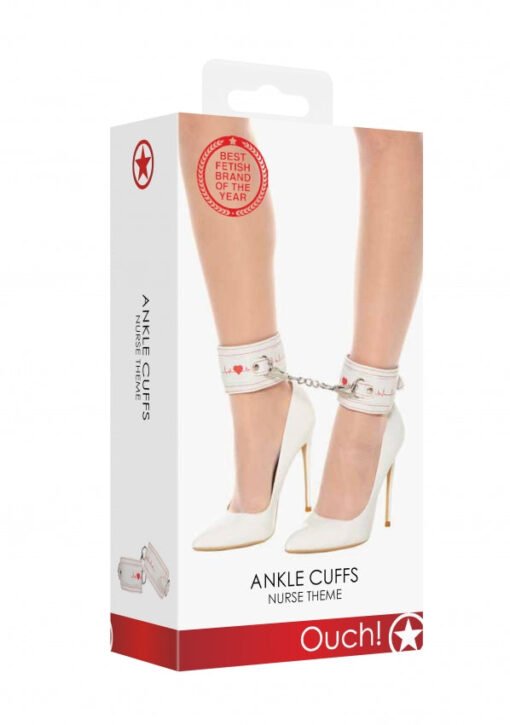 Ankle Cuffs - Nurse Theme - White