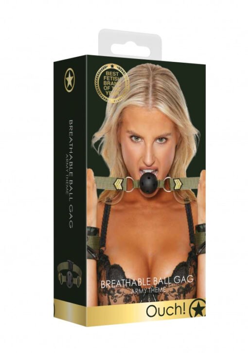 Breathable Ball Gag - Army Theme - Green