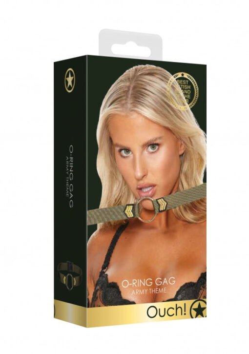O-Ring Gag - Army Theme - Green