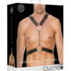 Men's Harness With Metal Bit - One Size - Black