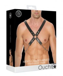 Mens Chain Harness - One Size - Black