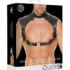 Men Harness with Neck Collar - One Size - Black