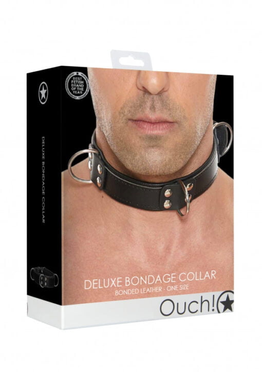 Deluxe Bondage Collar - One Size - Black