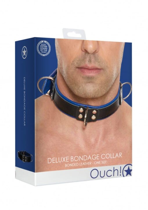 Deluxe Bondage Collar - One Size - Blue