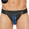 Plain Front With Zip Jock - S/M - Blue