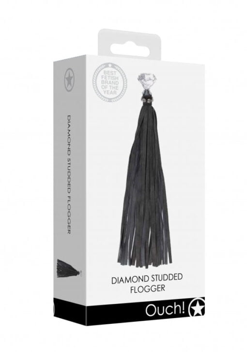 Diamond Studded Whip - Black