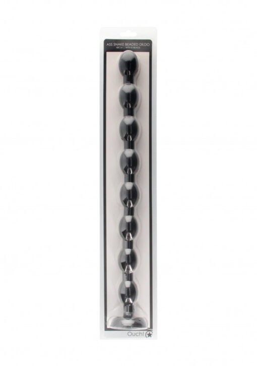 Ass Snake Beaded Dildo - 48 cm - Black