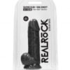 Silicone Dildo With Balls 21 x 6cm Black