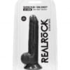 Silicone Dildo With Balls - 24 cm - Black