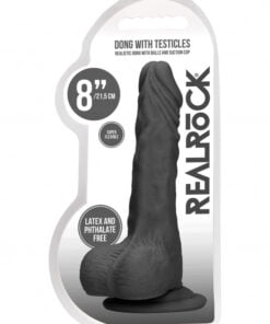 Dong with testicles 8'' - Black