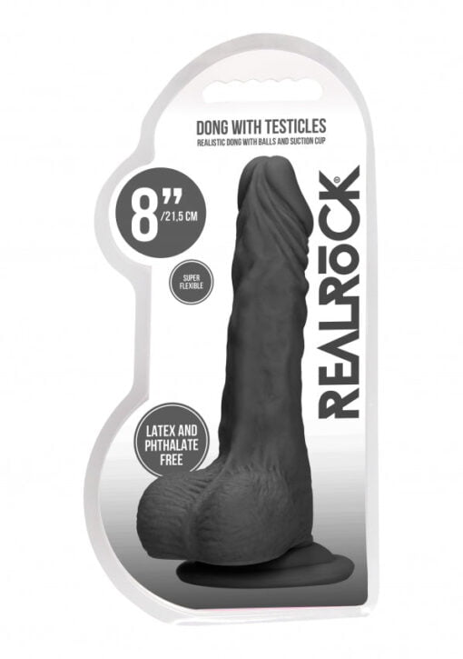 Dong with testicles 8'' - Black