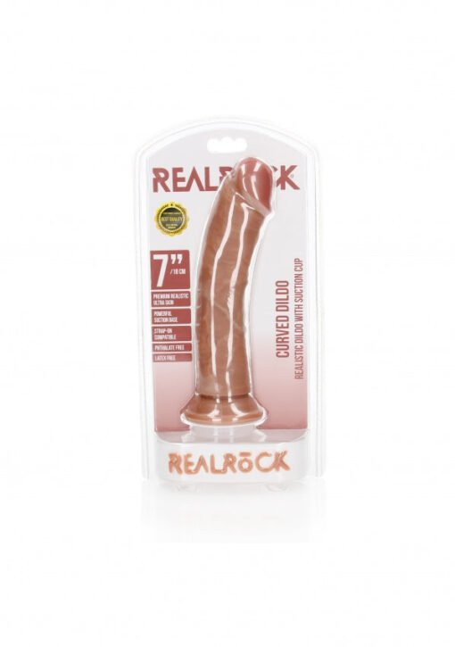 Curved Realistic Dildo with Suction Cup - 7''/ 18 cm