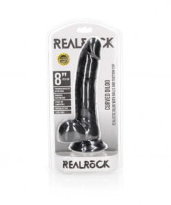 Curved Realistic Dildo with Balls and Suction Cup - 8''/ 20.5 cm