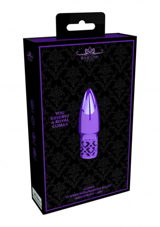 Glitter - Rechargeable ABS Bullet - Purple