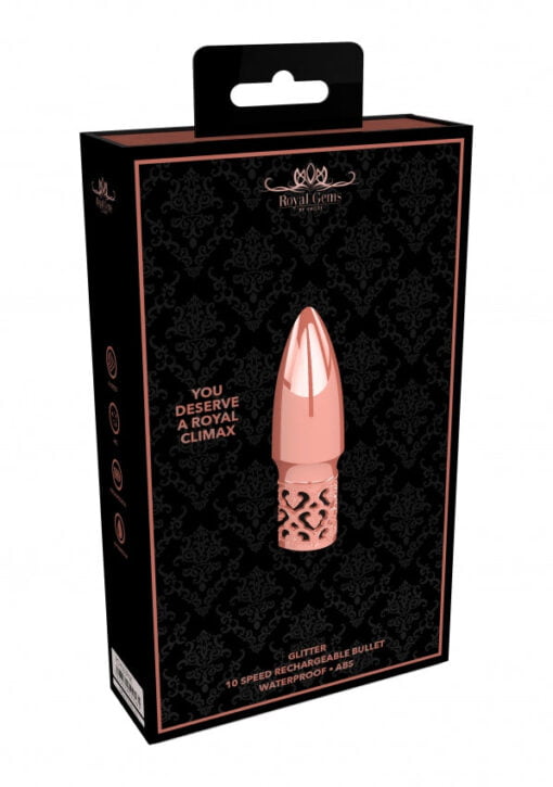 Glitter - Rechargeable ABS Bullet - Rose Gold