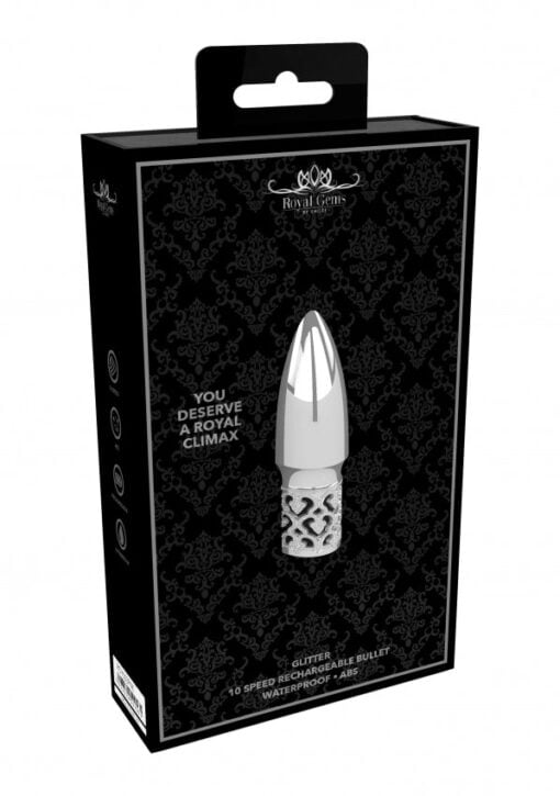 Glitter - Rechargeable ABS Bullet - Silver