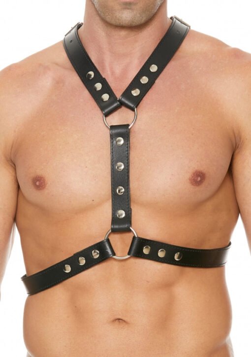 Harness With Metal Spots - Black