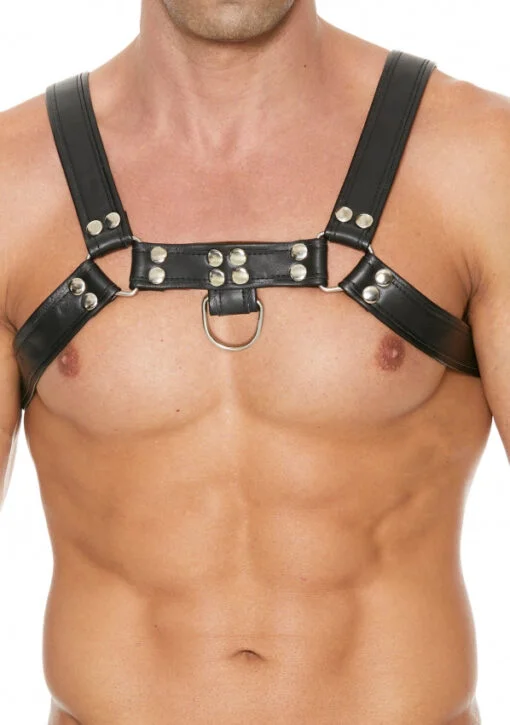 Chest Bulldog Harness - Black/Black - S/M