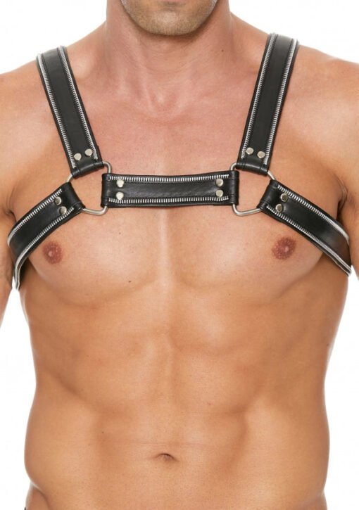 Z Series Chest Bulldog Harness - Black/Black - L/XL