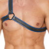 Gladiator Leather Harness - Black/Blue