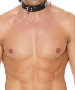 Deluxe Bondage Collar - Black/Black