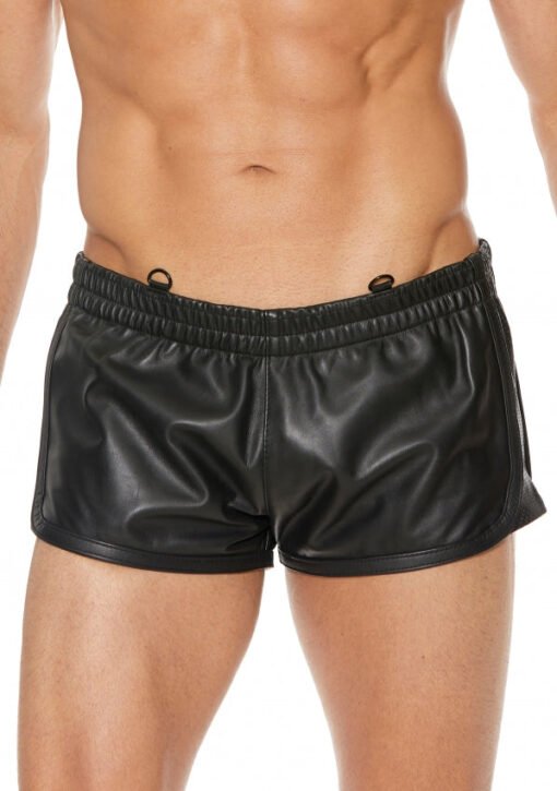 Versatile Leather Shorts - Black/Black - L/XL