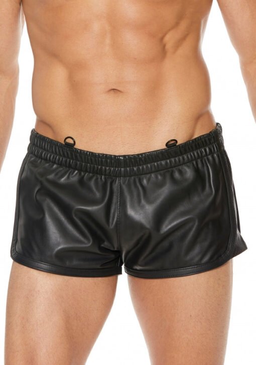 Versatile Leather Shorts - Black/Black - S/M